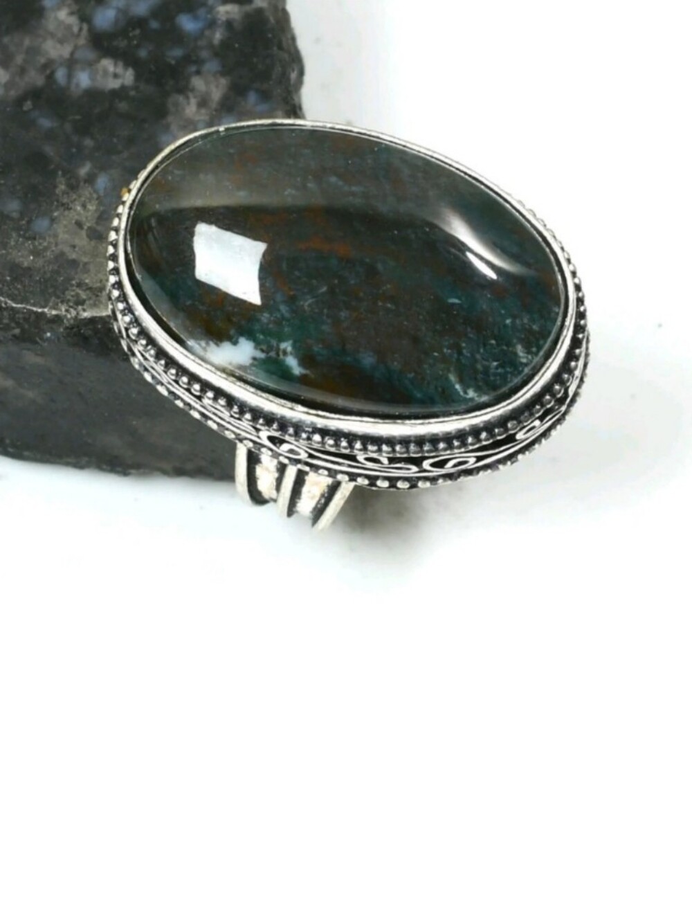 Bloodstone Gemstone Jewelry 925 Sterling Silver Handmade Antique Design Ring
